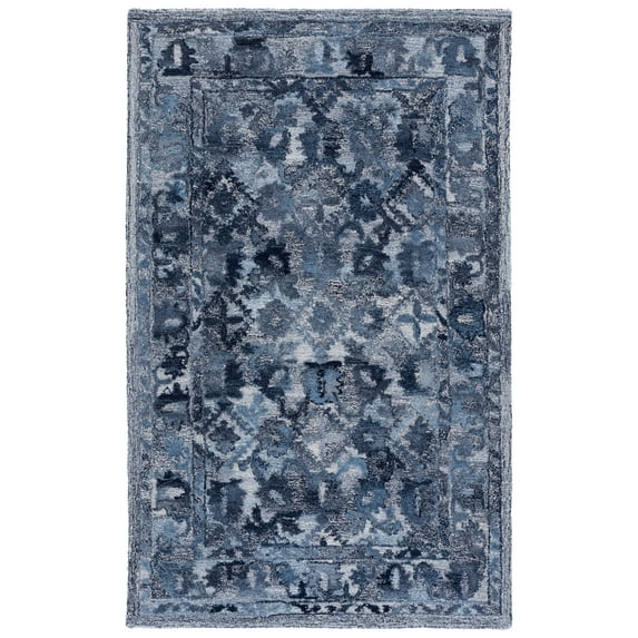 SAFAVIEH Marquee Stewart Abstract Area Rug, Navy, 6' x 9'