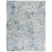 SAFAVIEH Marquee Vaughn Geometric Area Rug, Ivory/Blue, 8' x 10'