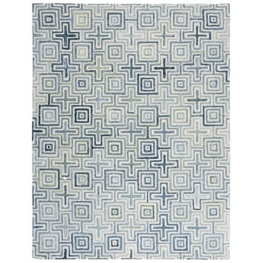 SAFAVIEH Marquee Vaughn Geometric Area Rug, Ivory/Blue, 8' x 10'