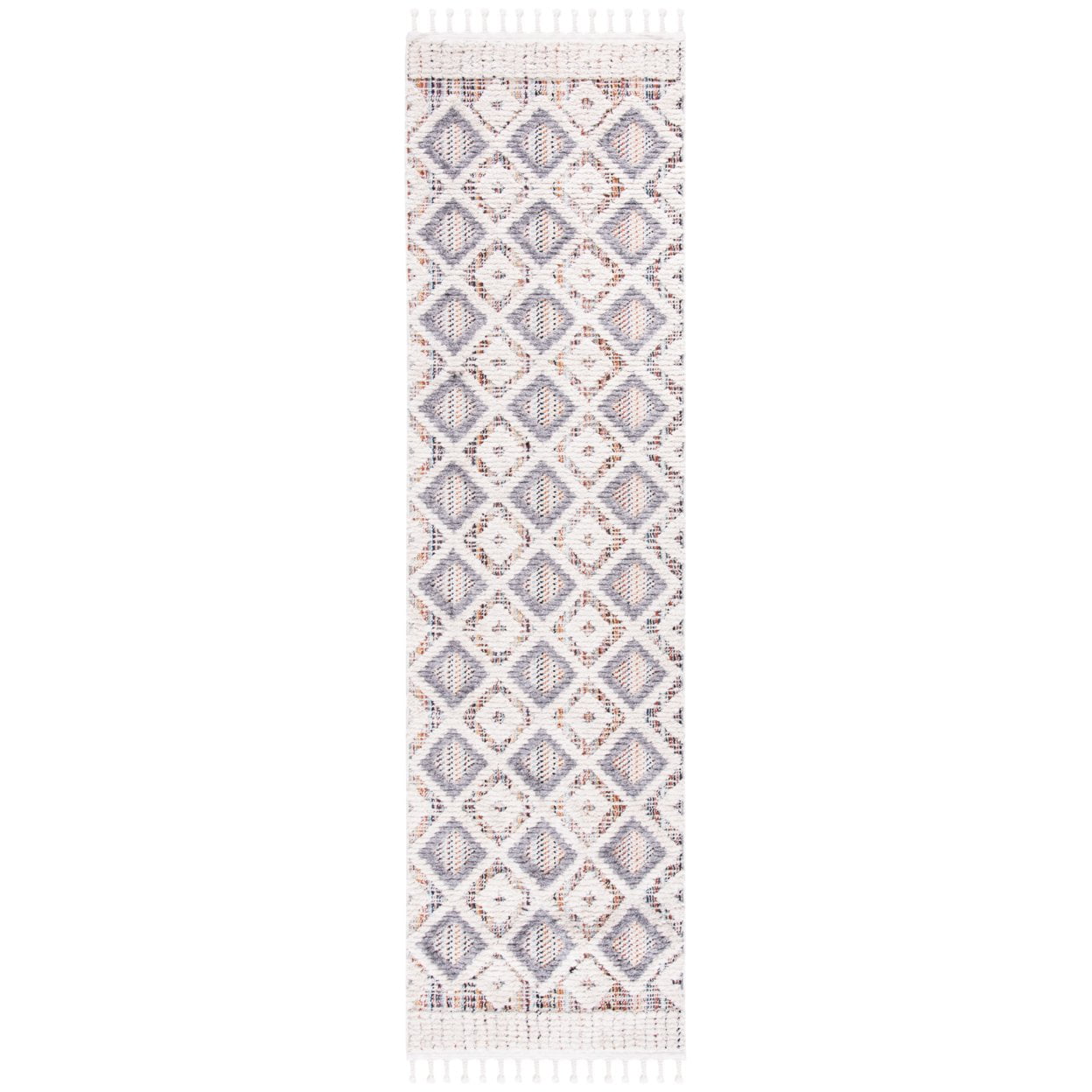 Hand-Knotted Nomadic Gray Wool Blend 26" Runner Rug