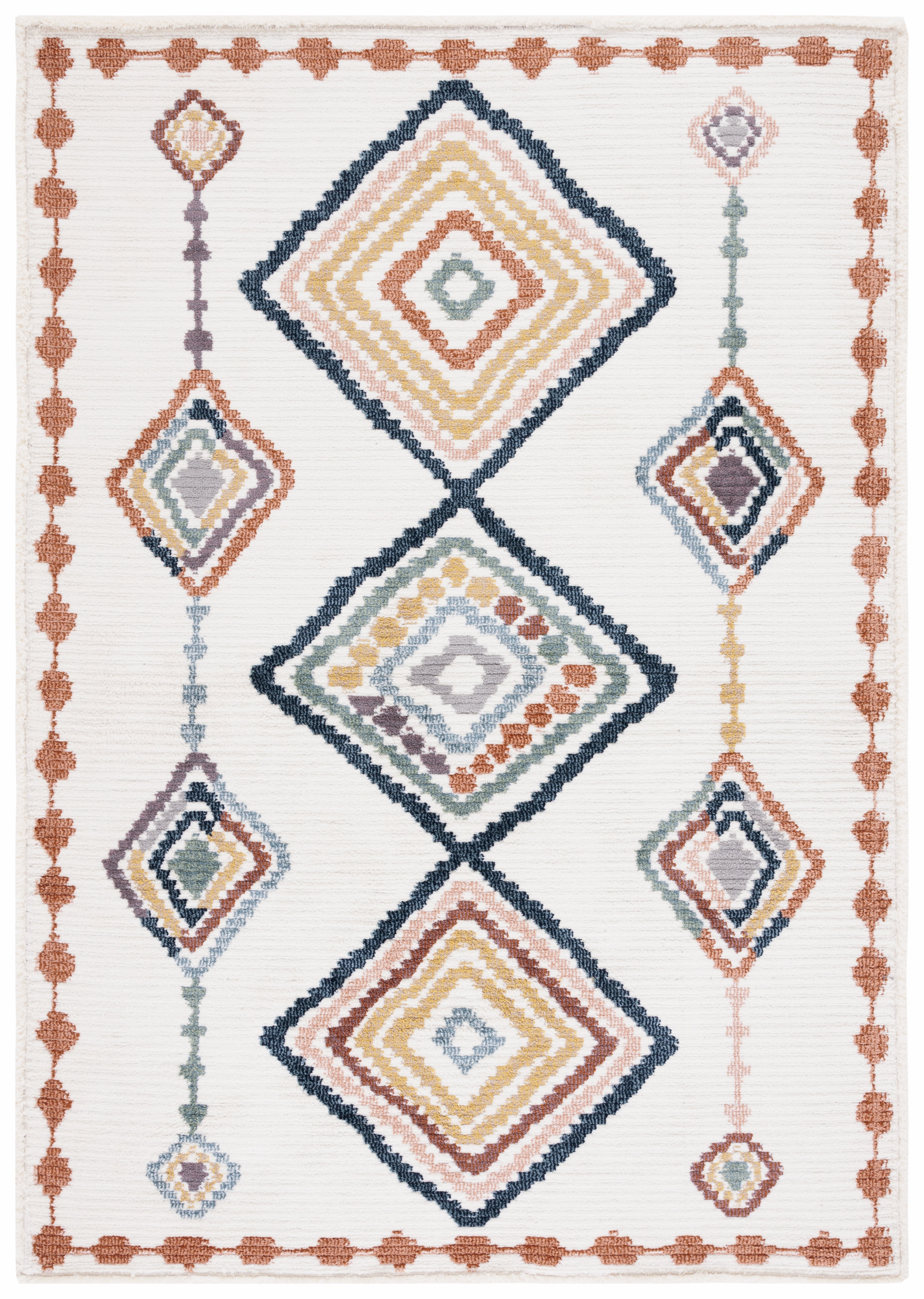 Hand-Knotted Ivory Marrakesh 9' x 12' Wool & Synthetic Rug