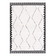 thumbnail image 1 of SAFAVIEH Marrakesh Corie Diamond Polyester Area Rug, Ivory/Anthracite, 5'3" x 7'6", 1 of 8
