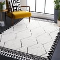 thumbnail image 1 of SAFAVIEH Marrakesh Corie Diamond Polyester Area Rug, Ivory/Anthracite, 9' x 12', 1 of 10
