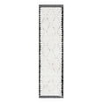 thumbnail image 1 of SAFAVIEH Marrakesh Corie Diamond Polyester Runner Rug, Ivory/Anthracite, 2'2" x 8', 1 of 8