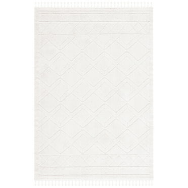SAFAVIEH Marrakesh Corine Diamond Polyester Area Rug, Ivory/Beige, 8' x 10'
