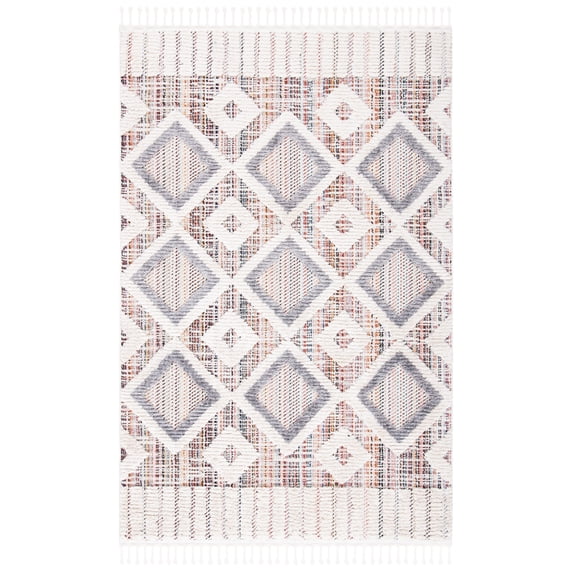 SAFAVIEH Marrakesh Driskoll Geometric Polyester Area Rug, Grey/Multi, 2'2" x 4'