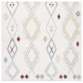 thumbnail image 1 of SAFAVIEH Marrakesh Emerson Diamond Polyester Area Rug, Ivory/Grey, 6'7" x 6'7" Square, 1 of 8
