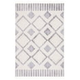thumbnail image 1 of SAFAVIEH Marrakesh Ezra Diamond Polyester Area Rug, Ivory/Grey, 5'3" x 7'6", 1 of 8