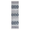 thumbnail image 1 of SAFAVIEH Marrakesh Georgiana Southwestern Polyester Runner Rug, Ivory/Blue, 2'2" x 12', 1 of 7