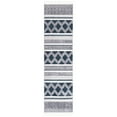 thumbnail image 1 of SAFAVIEH Marrakesh Georgiana Southwestern Polyester Runner Rug, Ivory/Blue, 2'3" x 8', 1 of 9