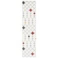 thumbnail image 1 of SAFAVIEH Marrakesh Hallam Geometric Polyester Runner Rug, Ivory/Grey, 2'2" x 9', 1 of 8