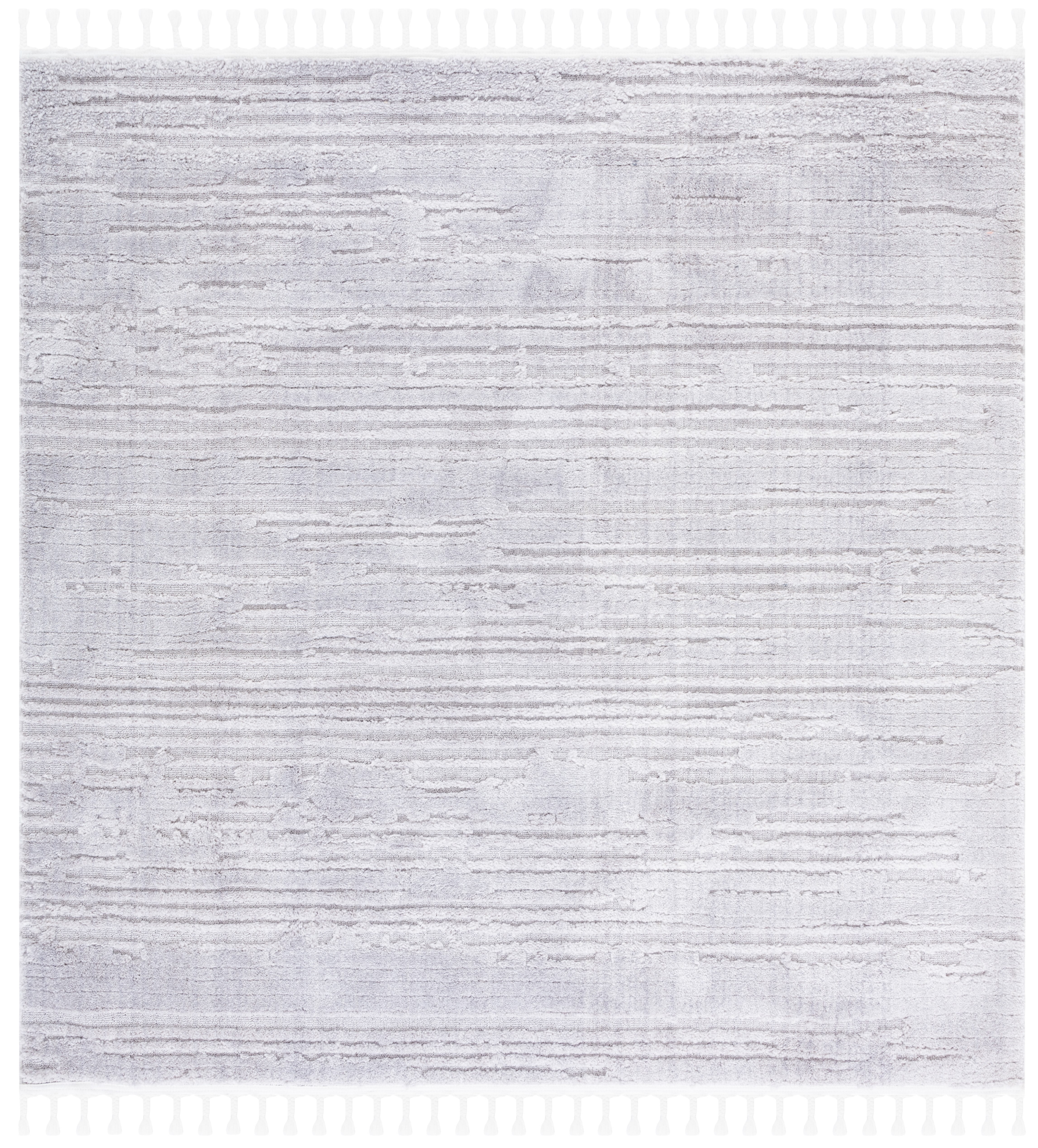 SAFAVIEH Marrakesh Handan Distressed Polyester Area Rug, Grey/Light Grey, 6'7" x 6'7" Square