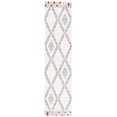 thumbnail image 1 of SAFAVIEH Marrakesh Julia Diamond Polyester Runner Rug, Ivory/Grey, 2'2" x 9', 1 of 8