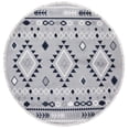 thumbnail image 1 of SAFAVIEH Marrakesh Lemoine Southwestern Polyester Area Rug, Grey/Navy, 6'7" x 6'7" Round, 1 of 8