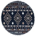 thumbnail image 1 of SAFAVIEH Marrakesh Lemoine Southwestern Polyester Area Rug, Navy/Multi, 6'7" x 6'7" Round, 1 of 8
