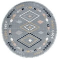 thumbnail image 1 of SAFAVIEH Marrakesh Lillian Medallion Polyester Area Rug, Grey/Multi, 6'7" x 6'7" Round, 1 of 8