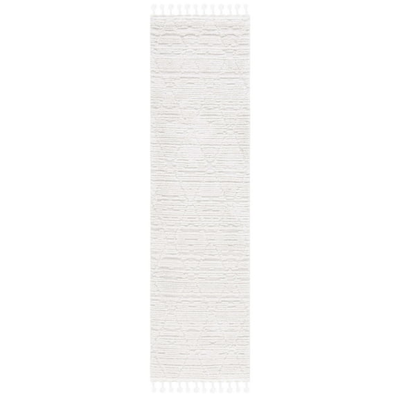 SAFAVIEH Marrakesh Naila Geometric Polyester Runner Rug, Beige, 2'2" x 10'