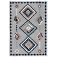 thumbnail image 1 of SAFAVIEH Marrakesh Naomi Southwestern Polyester Area Rug, Grey/Blue Rust, 5'3" x 7'6", 1 of 8