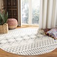 thumbnail image 1 of SAFAVIEH Marrakesh Summer Southwestern Fringe Area Rug, Ivory/Navy, 6'7" x 6'7" Round, 1 of 9