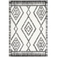 thumbnail image 1 of SAFAVIEH Marrakesh Xzavier Diamond Polyester Area Rug, Ivory/Dark Grey, 5'5" x 7'7", 1 of 8