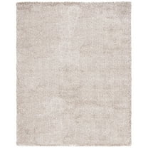 SAFAVIEH Martha Stewart April Solid Shag Area Rug, Beige, 8' x 10'