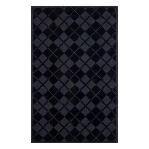 SAFAVIEH Martha Stewart Argyle Geometric Checkered Wool Area Rug, Wrought Iron, 9' x 12'