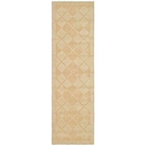 SAFAVIEH Martha Stewart Argyle Geometric Checkered Wool Runner Rug, Hickory, 2'3" x 8'