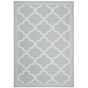 SAFAVIEH Martha Stewart Ashen Indoor Geometric Indoor/Outdoor Area Rug, Aqua/Cream, 5'3" x 7'7"