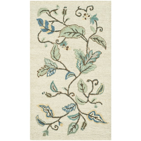 SAFAVIEH Martha Stewart Autumn Woods Floral Area Rug, Colonial Blue, 9'6" x 13'6"