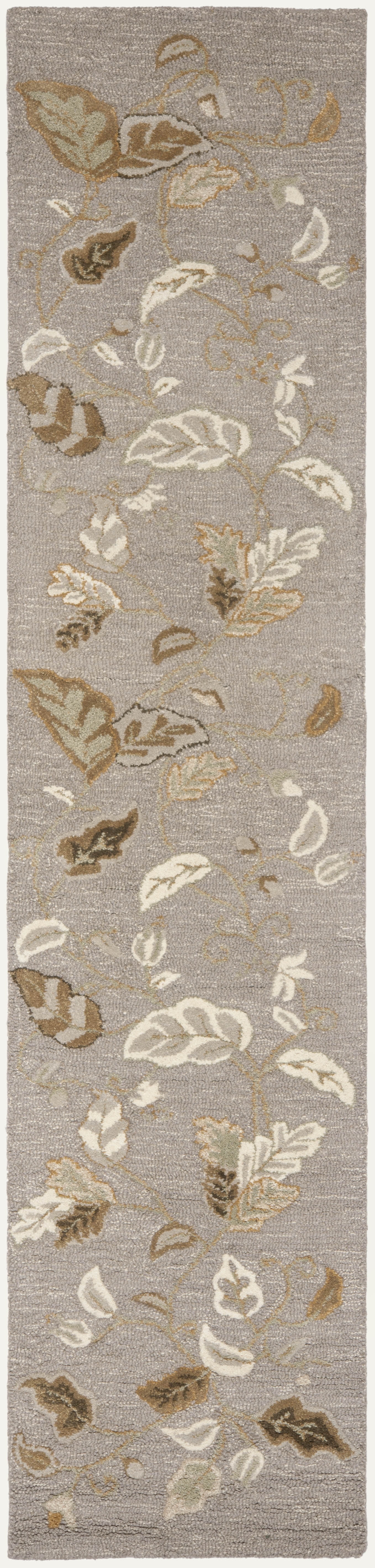 Gray Squirrel 2'3" x 10' Hand-Tufted Wool and Viscose Runner Rug