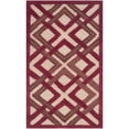 thumbnail image 1 of SAFAVIEH Martha Stewart Baldric Geometric Wool Area Rug, Ivory/Red, 3' x 5', 1 of 10