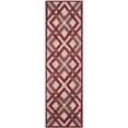 thumbnail image 1 of SAFAVIEH Martha Stewart Baldric Geometric Wool Runner Rug, Ivory/Red, 2'3" x 8', 1 of 5