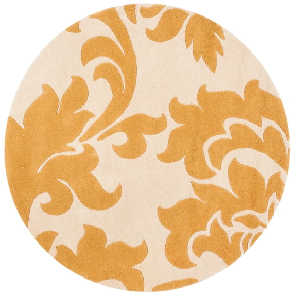 SAFAVIEH Martha Stewart Barcelona Floral Wool Area Rug, Cornucopia, 8' x 8' Round