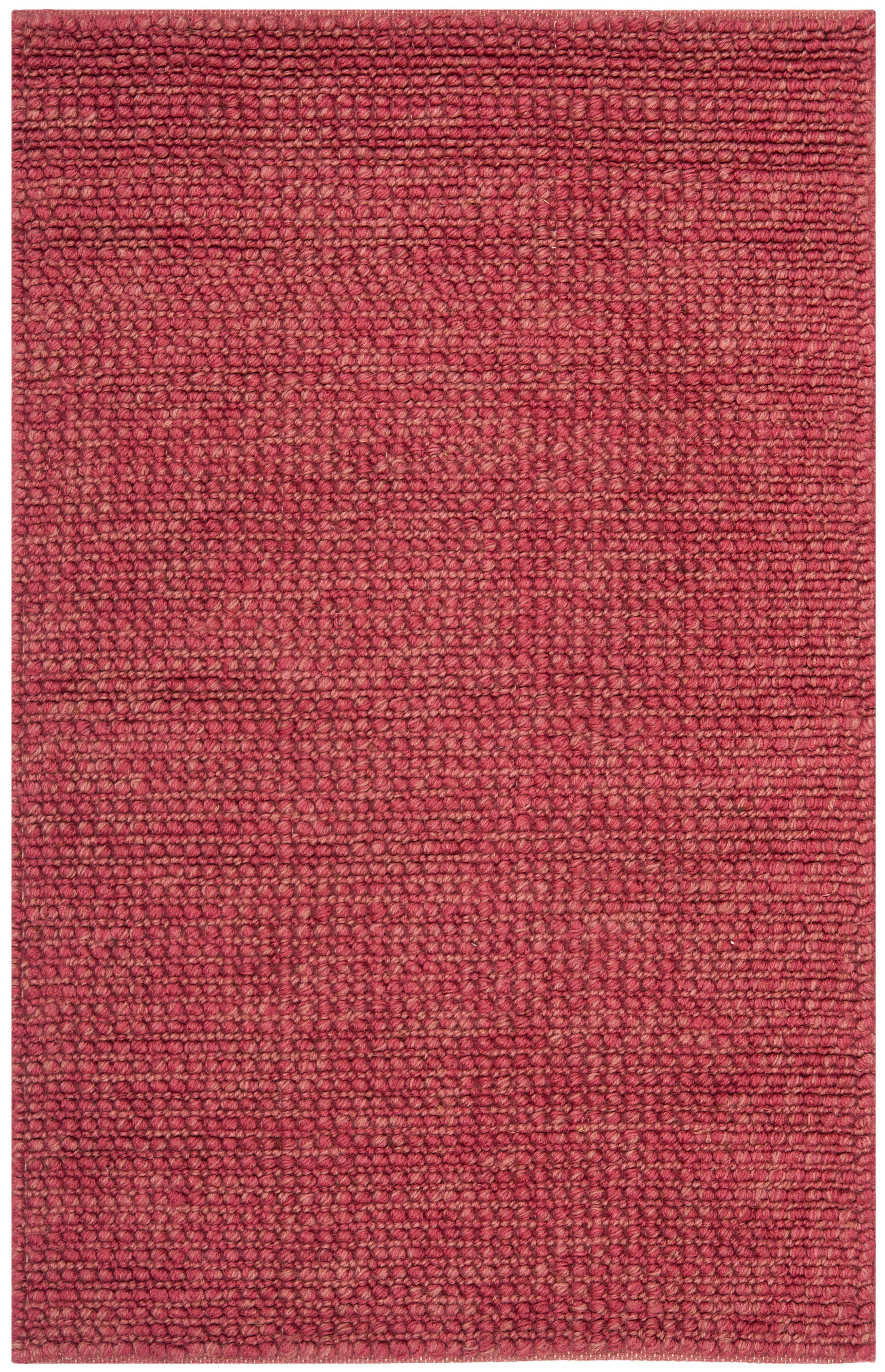 Handmade Red Braided Wool Area Rug, 2'6" x 3'10"