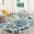 thumbnail image 1 of SAFAVIEH Martha Stewart Blue Field Floral Area Rug, Azurite, 6' x 6' Round, 1 of 5