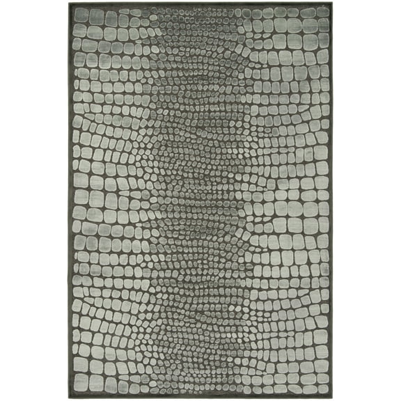 SAFAVIEH Martha Stewart Caiside Geometric Spots Area Rug, Anthracite/Anthracite, 3'3" x 5'3"