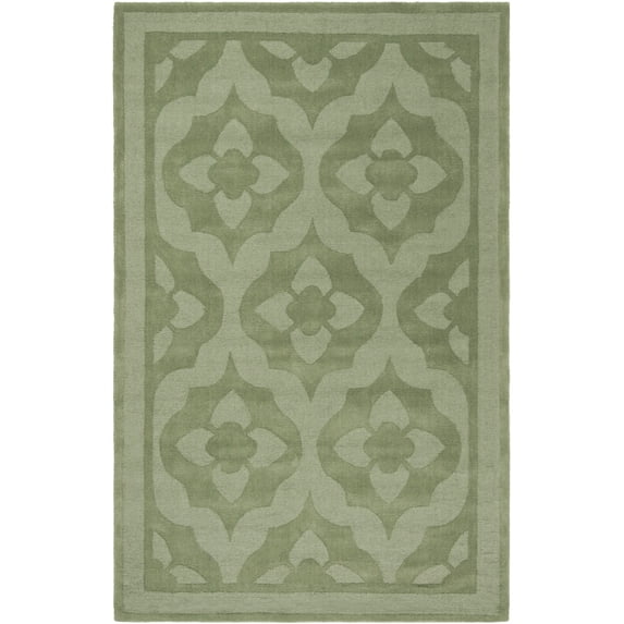 SAFAVIEH Martha Stewart Casbah Geometric Wool Area Rug, Pumpkin/Seed, 4' x 6'