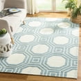 thumbnail image 1 of SAFAVIEH Martha Stewart Catrine Geometric Wool Area Rug, Ivory/Light Blue, 8' x 10', 1 of 5