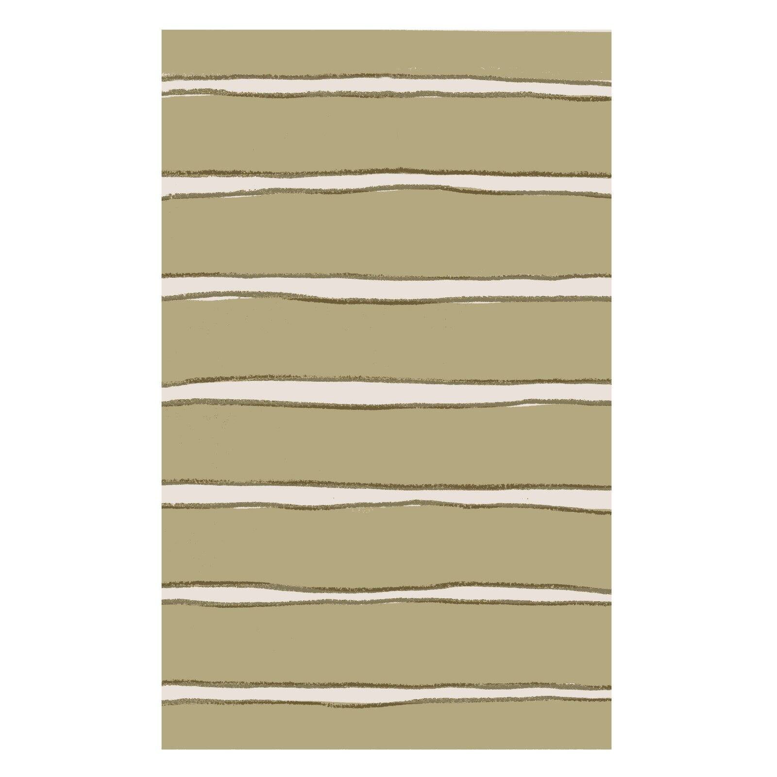 SAFAVIEH Martha Stewart Chalk Stripe Area Rug, Toffee Gold, 6' x 6' Round