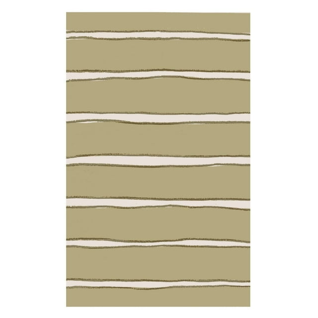 SAFAVIEH Martha Stewart Chalk Stripe Area Rug, Toffee Gold, 9' x 12'