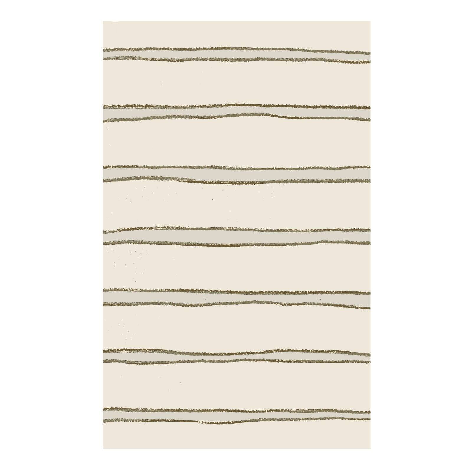 SAFAVIEH Martha Stewart Chalk Stripe Runner Rug, Wheat Beige, 2'3" x 10'