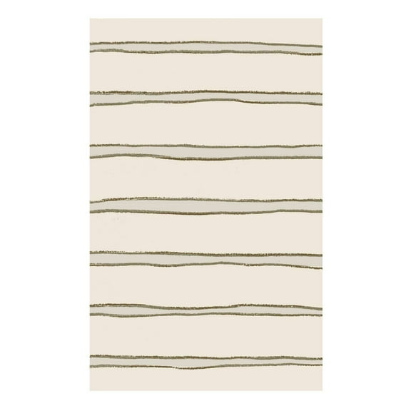 SAFAVIEH Martha Stewart Chalk Stripe Runner Rug, Wheat Beige, 2'3" x 10'