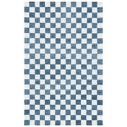 SAFAVIEH Martha Stewart Chelsea Checkered Area Rug, Blue/Ivory, 3' x 5'