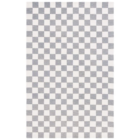 SAFAVIEH Martha Stewart Chelsea Checkered Area Rug, Grey/Ivory, 3' x 5'