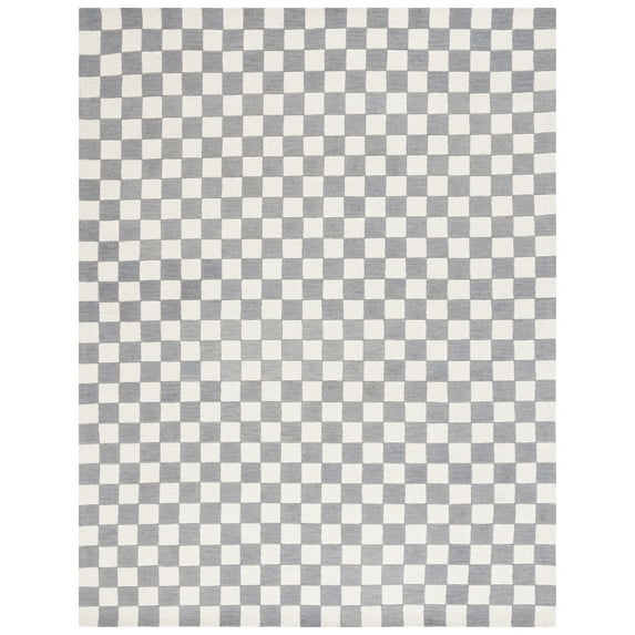 SAFAVIEH Martha Stewart Chelsea Checkered Area Rug, Grey/Ivory, 9' x 12'