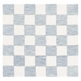 thumbnail image 1 of SAFAVIEH Martha Stewart Chelsea Checkered Area Rug, Light Blue/Ivory, 6' x 6' Square, 1 of 8