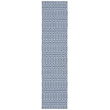 Safavieh Martha Stewart Salah Geometric Cotton Runner Rug, Blue/Gray, 2 ...