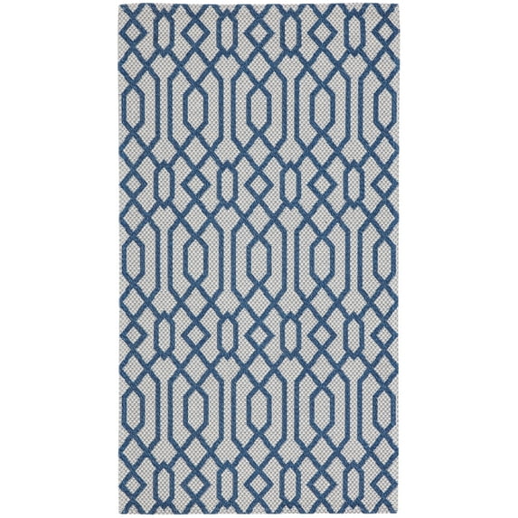 Safavieh Martha Stewart Delores Geometric Cotton Area Rug, Blue/Gray, 2'4" x 3'8"