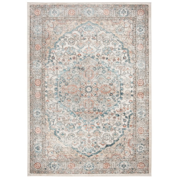 SAFAVIEH Martha Stewart Cedar Oregon Area Rug, Grey/Blue, 6'7" x 9'