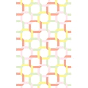 SAFAVIEH Martha Stewart Color Chain Geometric Wool Area Rug, Peony, 5' x 8'